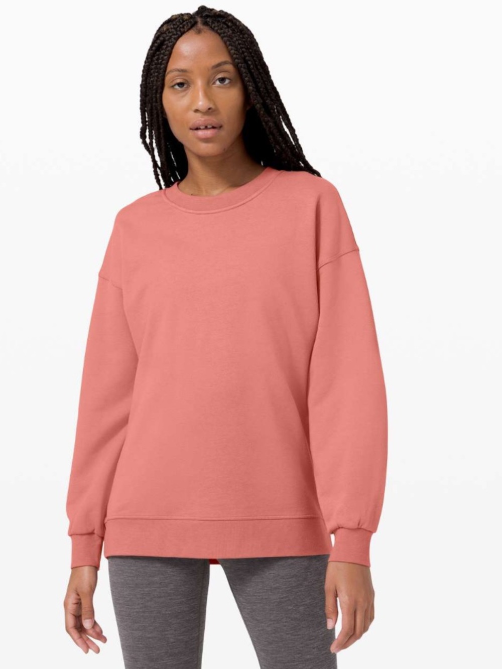 Lululemon Perfectly Oversized Crew Sweatshirt Rose Sz 10